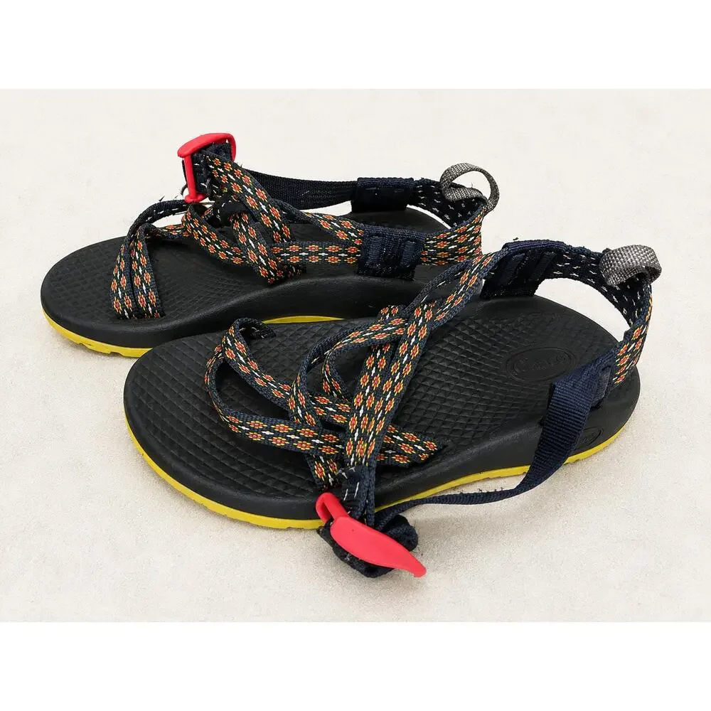 Chaco Kids Sport Sandals Size 12 Navy Multicolor Strappy Outdoor Hiking Shoes